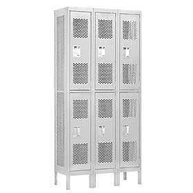 Two Tier Extra Wide Vented Metal Locker