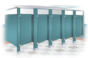 Urinal Screens, Baked Enamel Toilet Screens, Urinal Partitions Factory Direct