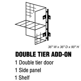 Wire Mesh Storage Locker - Add On/2 Tier