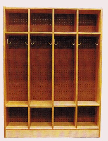 Solid Wood Open Access Athletic Locker