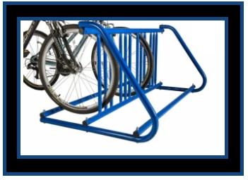 W Style Galvanized Bike Racks