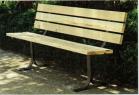 Wooden Bench with Back