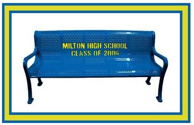 Multicolor Personalized Perforated Bench