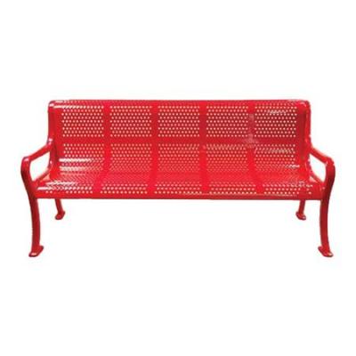 Perforated Roll Formed Metal Bench