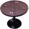 Personalized 36" Perforated Pedestal Table
