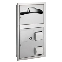 Partitions Mounted Toilet Paper & Seat Cover Dispenser