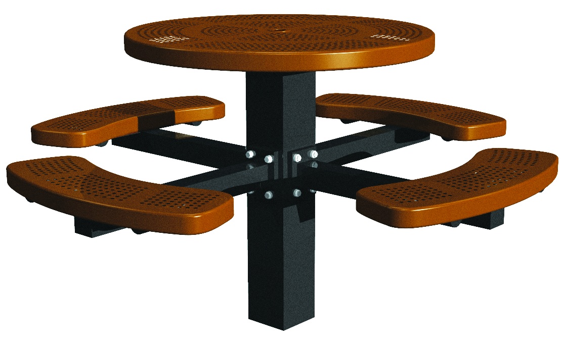 Post-Mount-Round-Perforated-Picnic-Table