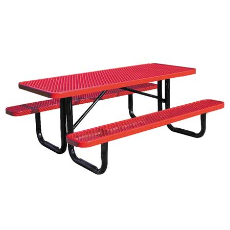 Rectangle Expanded Metal Picnic Table