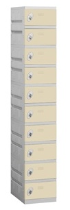 Solid Plastic Shoe Lockers - Ten Tier