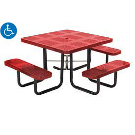 Square Perforated Picnic Table