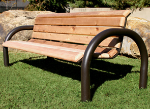 Discount U-Leg Cedar Wooden Benches For Sale Direct From The Factory Guarantees Lowest Price