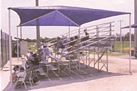 Today’s concern over exposure to the sun’s ultraviolet rays and the increasing awareness of skin cancer has led to a greater demand and use of Bleacher Shade Covers