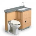 Patient Care Unit - 47" Fixed Water Closet