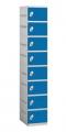 Solid Plastic Shoe Lockers - Eight Tier