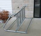 W Style Galvanized Bike Racks