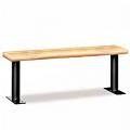 Wood Locker Bench - Light Finish