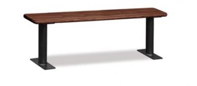 Wood Locker Bench - Dark Finish