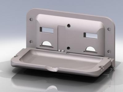 Solid Plastic Antimicrobial Baby Changing Station