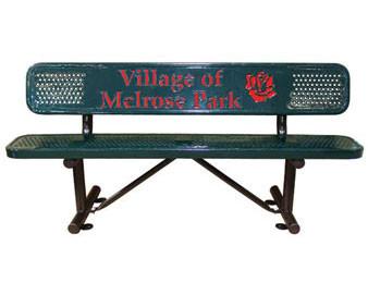 Multicolor Personalized Perforated Standard Bench