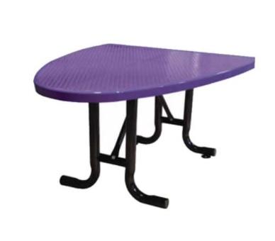 Perforated Semi-Oval Cafe Table