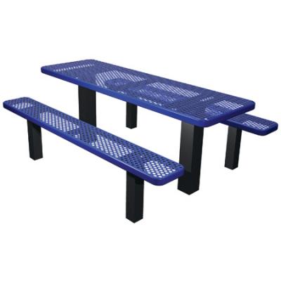 Permanent Mount Expanded Metal Picnic Table