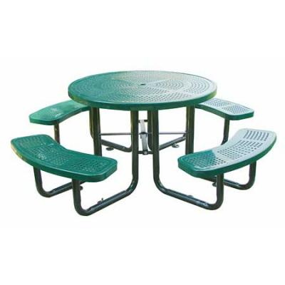 Round Perforated Picnic Table