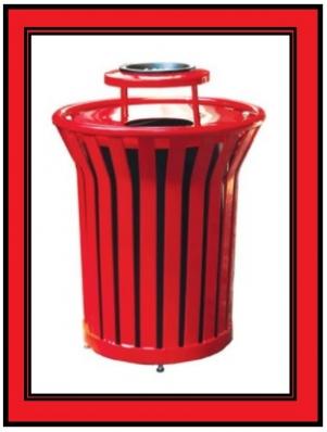 32 Gallon Waste Receptacle with Ash Bonnet Lid