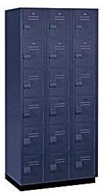 Solid Plastic Lockers - Six Tier - Heavy Duty - Quick Ship