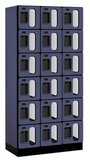 Six Tier Box Style See-Through Designer Lockers
