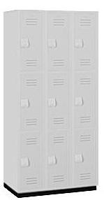 Solid Plastic Lockers - Triple Tier - Heavy Duty - Quick Ship