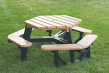 Hexagon Recycled Plastic Picnic Table