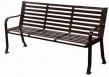 Horizontal Slatted Metal Bench