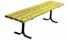 Wooden Slatted Bench without Back