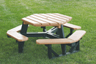 Hexagon Recycled Plastic Picnic Table