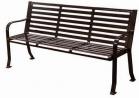 Horizontal Slatted Metal Bench