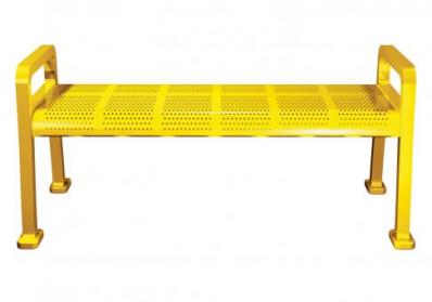 Perforated Metal Bench | Backless