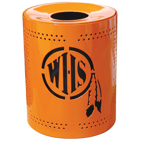 32 Gallon Personalized Perforated Trash Receptacle