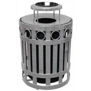 Discount 32 Ballon Ring Trash Receptacle Wit Ash Bonnet-Lid For Sale Factory Direct Means Lowest Price