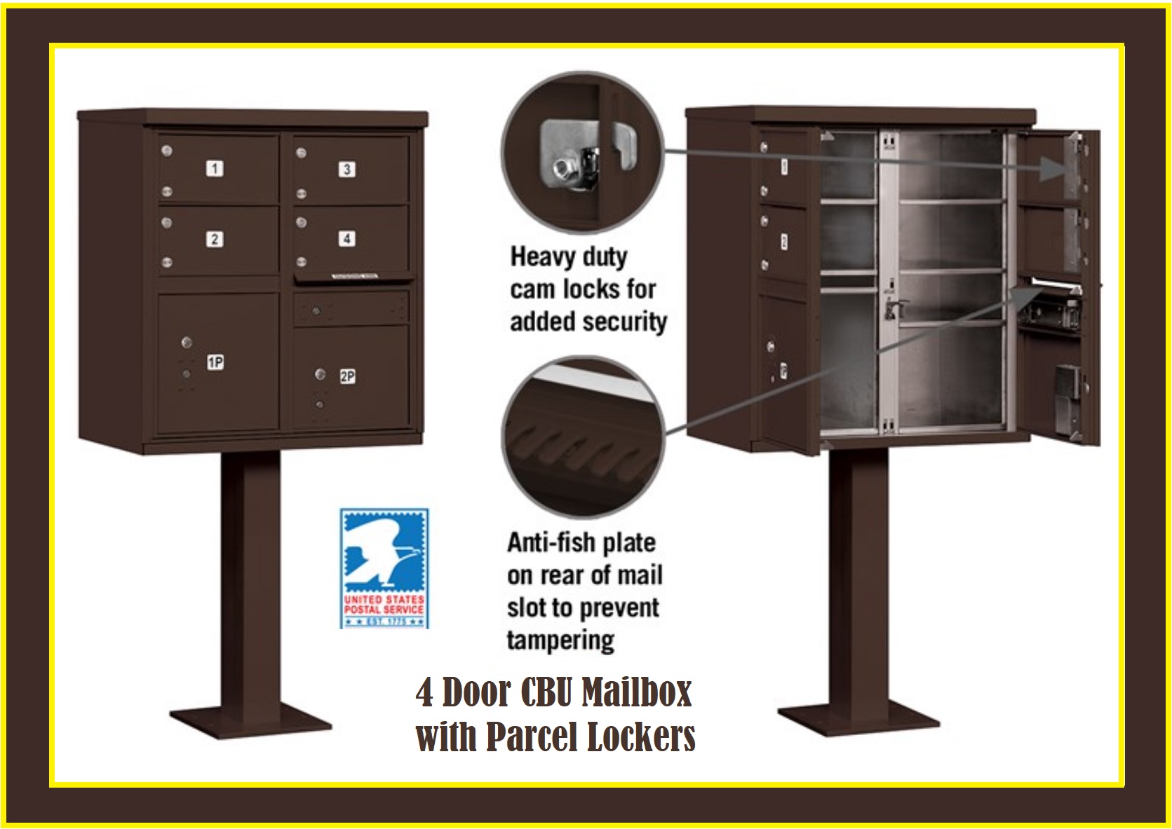 US Postal CBU Mailboxes and Parcel Lockers XPB Offers Lockers, Restroom Partitions, Sinks