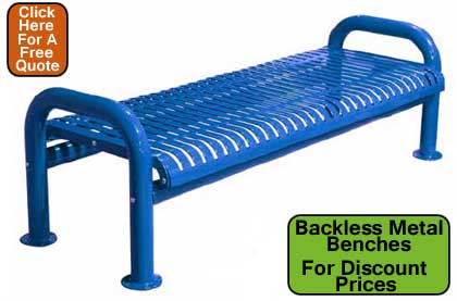 Commercial Backless Metal Benches For Sale Direct From The Factory Savings