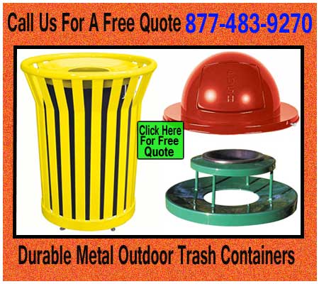 Commercial Metal Outdoor Trash Containers For Sale Direct From The Factory Means Lowest Price Guaranteed!