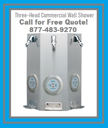 Multi Station Wall Showers fir Employee Shower Rooms