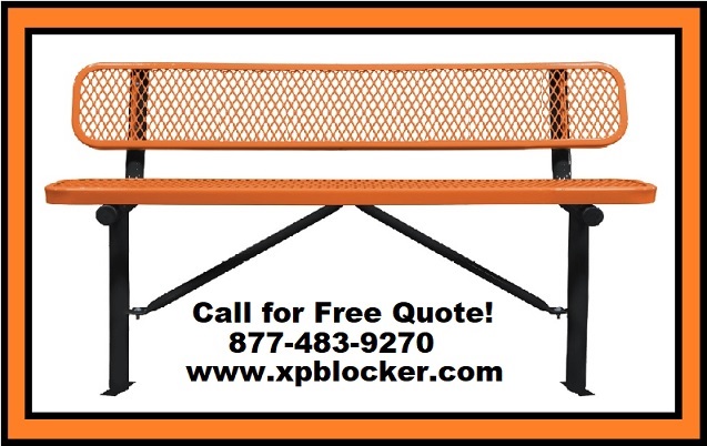 Expanded Metal Bench with Back Rest