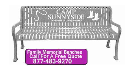 Wholesale Custom Family Memorial Benches With Your Words Or Logo For Sale Direct From The Manufacturer Made 100% In America.