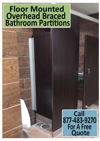 Commercial Floor Mounted Overhead Braced Bathroom Partitions For Sale Direct From Manufacturer Saves You Money Today! 