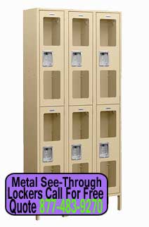 Discount Commercial Metal-See Through Locker 2 Tier 3 Wide Lockers For Sports And School Facilities For Sale Direct From The Factory 