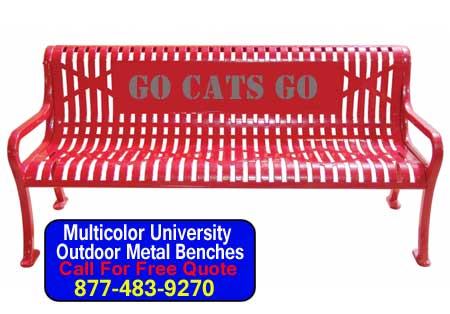 Personalized University Metal Benches For Sale Direct From The Manufacturer Guarantees The Lowest Prices!