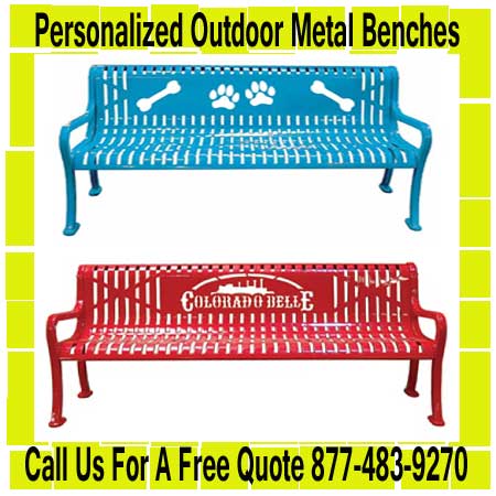 Discount Commercial Personalized Custom Made Outdoor Metal Benches For Sale Factory Direct