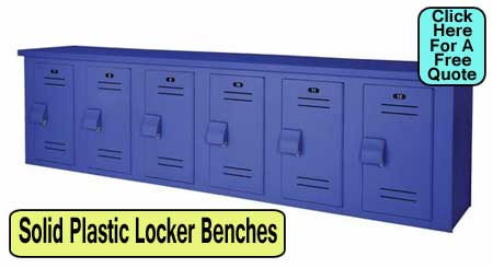 Solid Plastic Locker Benches For Sale