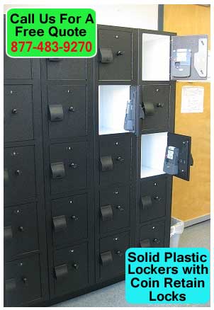 Wholesale Plastic Lockers with Coin Retain Locks For Sale Quick Ship Direct From The Manufacturer